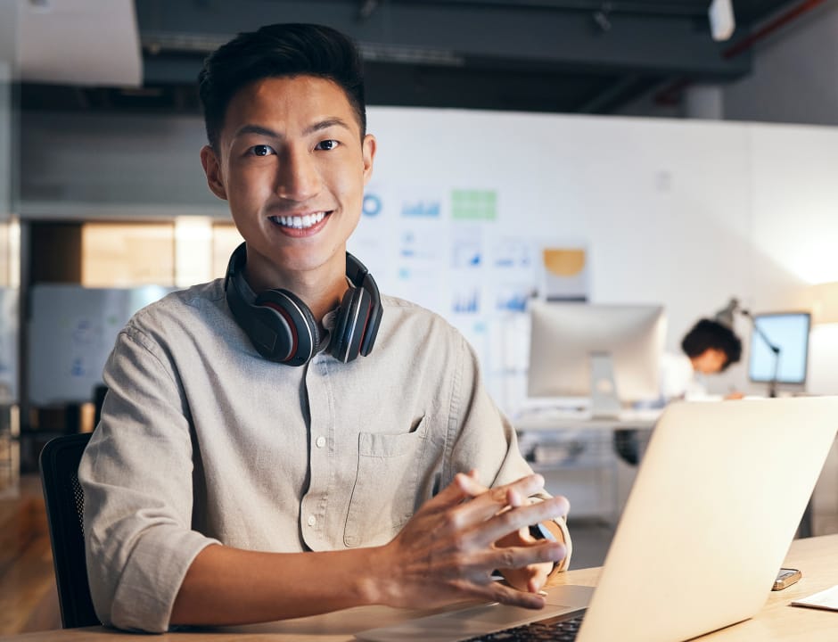 student smiling